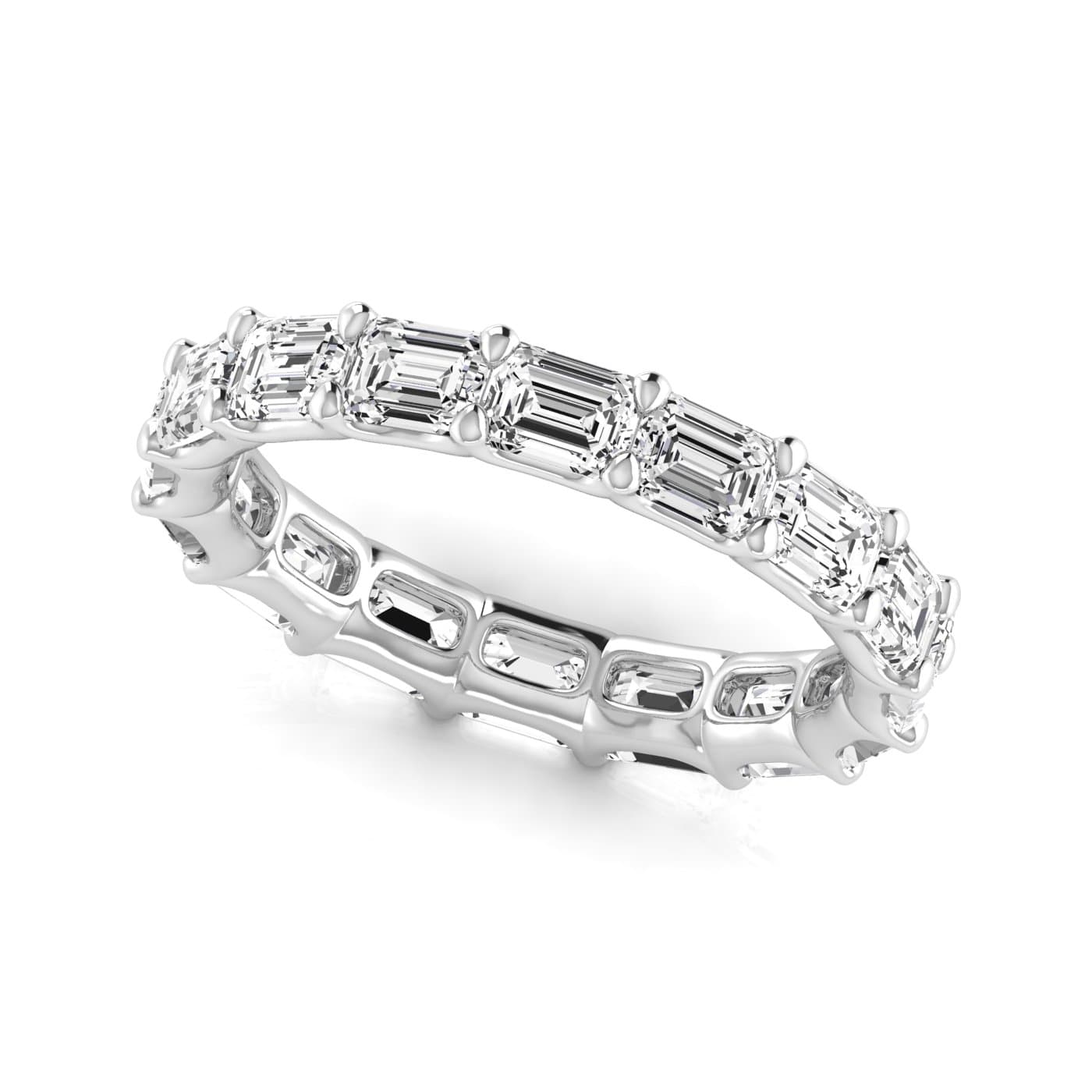 Diamond Emerald Cut Eternity Band