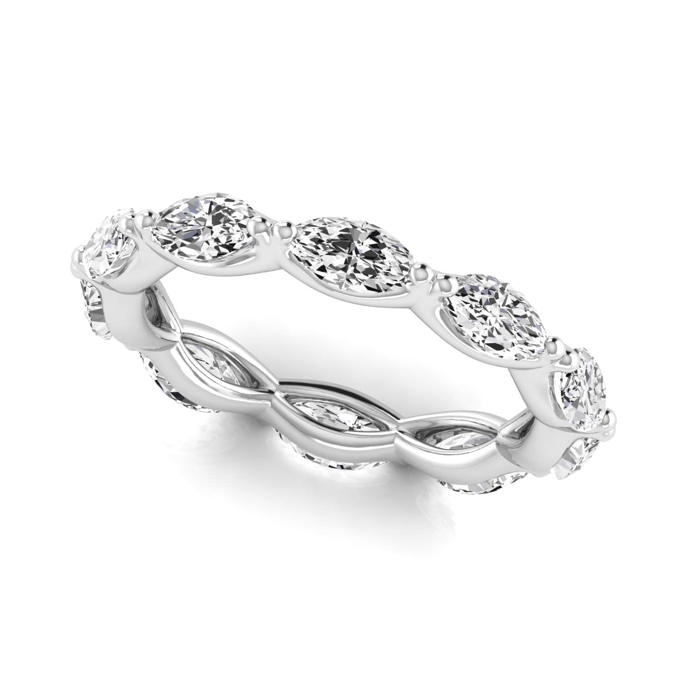 Diamond Emerald Cut Eternity Band
