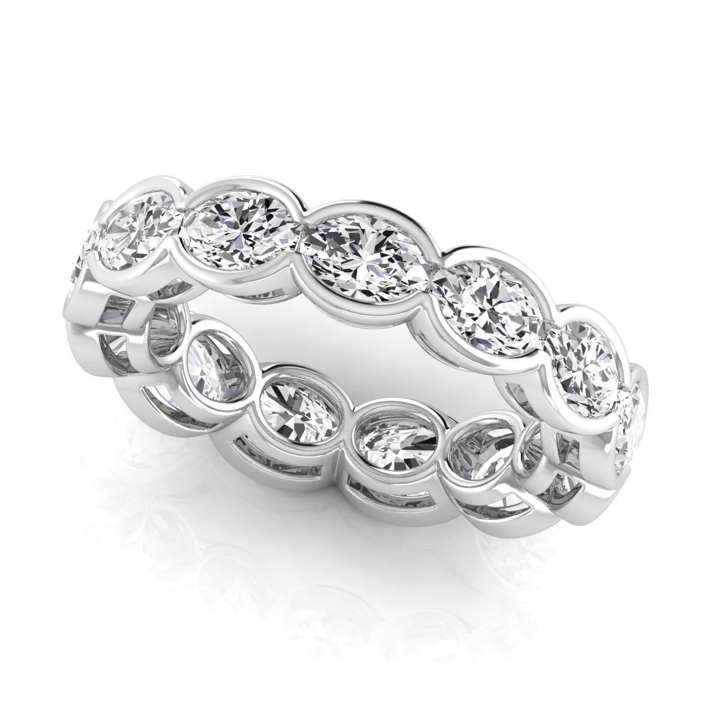 Diamond Emerald Cut Eternity Band