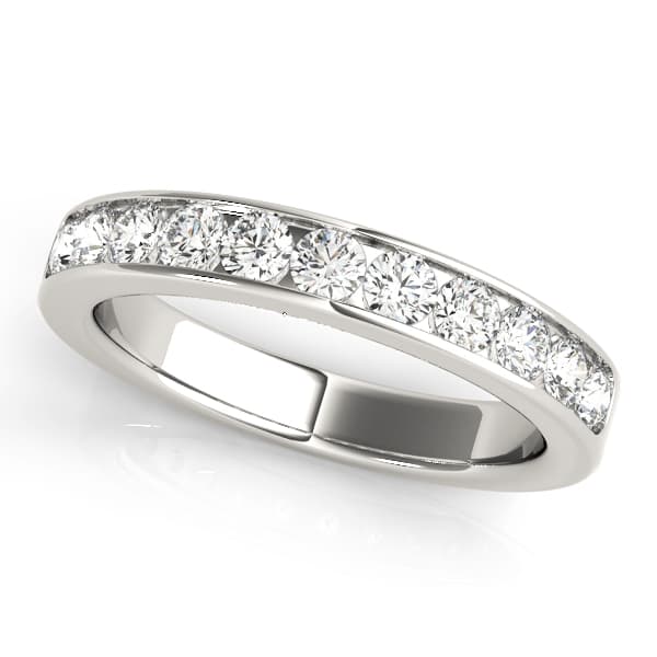 Channel Set Wedding Band