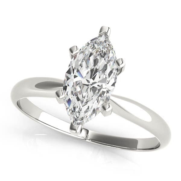 Solitaire Marquise Shape Engagement Ring