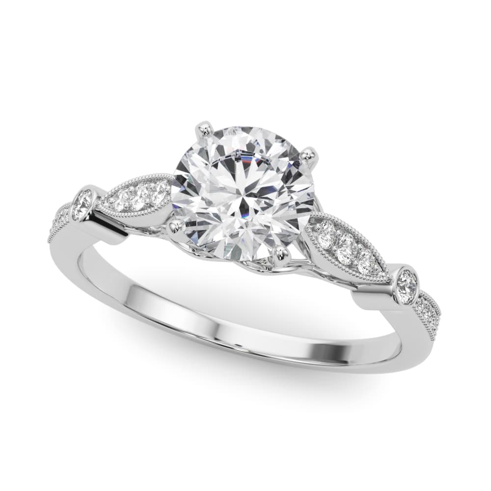 Vintage Inspired Milgrain Edge Engagement Ring